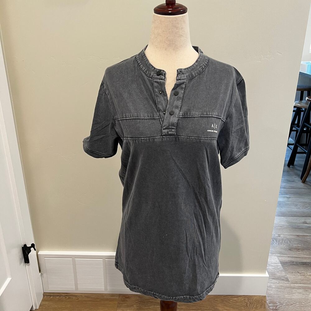 ARMANI EXCHANGE Men's Short Sleeves Henley Shirt Size M